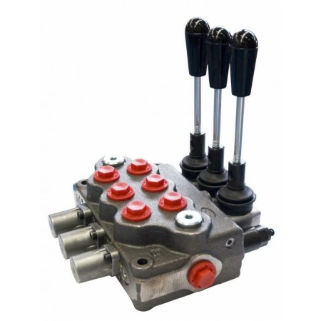 DISTRIBUTORE OLEODINAMICO IDRAULICO 3/8 3 LEVE DOPPIO EFFETTO 40 LITRI 180 BAR