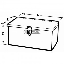 CASSETTA PORTA ATTREZZI IN LAMIERA PER TRATTORI MISURE 300X200X150 MM
