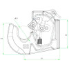 ROTULA SUPERIORE PER TERZO PUNTO TRATTORE MISURE. 38X44X19 MM