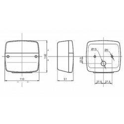 COPPIA FANALI FARO POSTERIORE CARRELLO APPENDICE CARAVAN RIMORCHIO + LAMPADINE