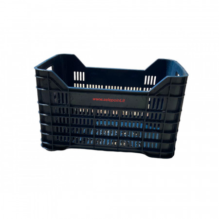 CASSETTA IN PLASTICA TRAFORATA SOVRAPPONIBILE PER ORTOFRUTTA 60X40X30H