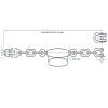 CATENA IMBRIGLIAMENTO 3+3 ADATTABILE A TRATTORE FIAT OEM 5002499 500 MM