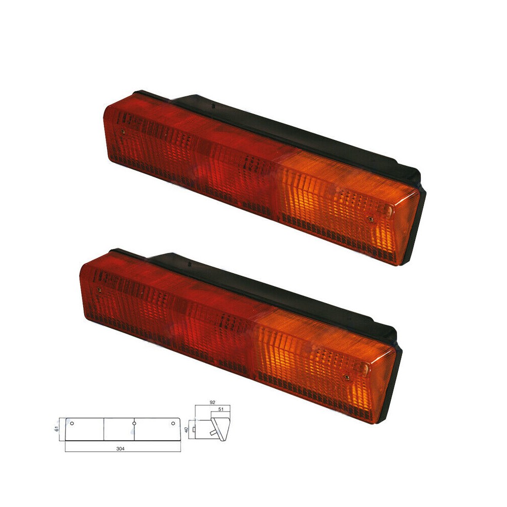 COPPIA FANALI POSTERIORI DX-SX AMA TRATTORE FIAT LANDINI MASSEY FERGUSON