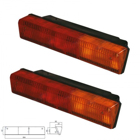 COPPIA FANALI POSTERIORI DX-SX AMA TRATTORE FIAT LANDINI MASSEY FERGUSON