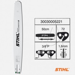BARRA MOTOSEGA STIHL 50 CM 72 MAGLIE 3/8 1,6 MS362,462,661 30030005221 ORIGINALE