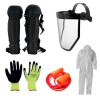 KIT PROTEZIONE DECESPUGLIATORE COMPLETO DI GAMBALI, PARASTINCHI+VISIERA+TAPPI