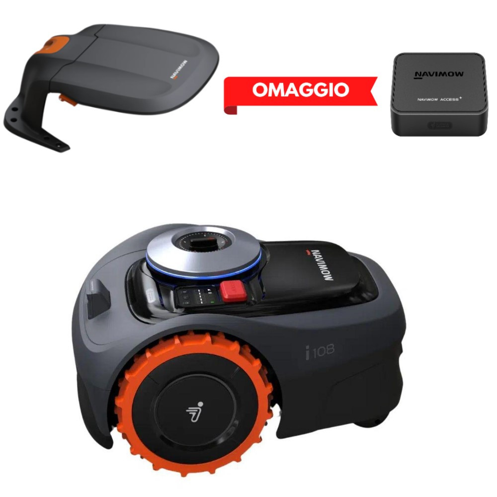 ROBOT RASAERBA NAVIMOW I108E SENZA FILI RTK CON TELECAMERA 800 MQ + OMAGGIO