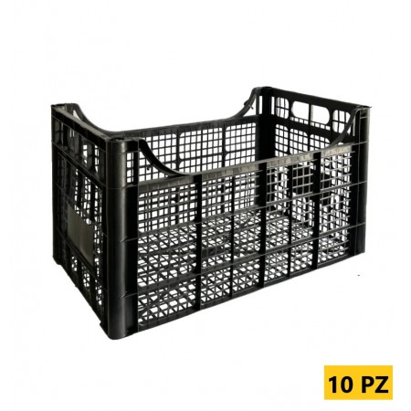 CASSETTA IN PLASTICA 30X50X26 PER FRUTTA VERDURA QT 10 PORTATA 19 KG
