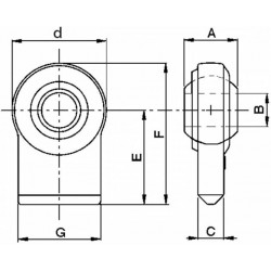 SUPPORTO ROTULA DIAMETRO 28 MM CAT 2 A