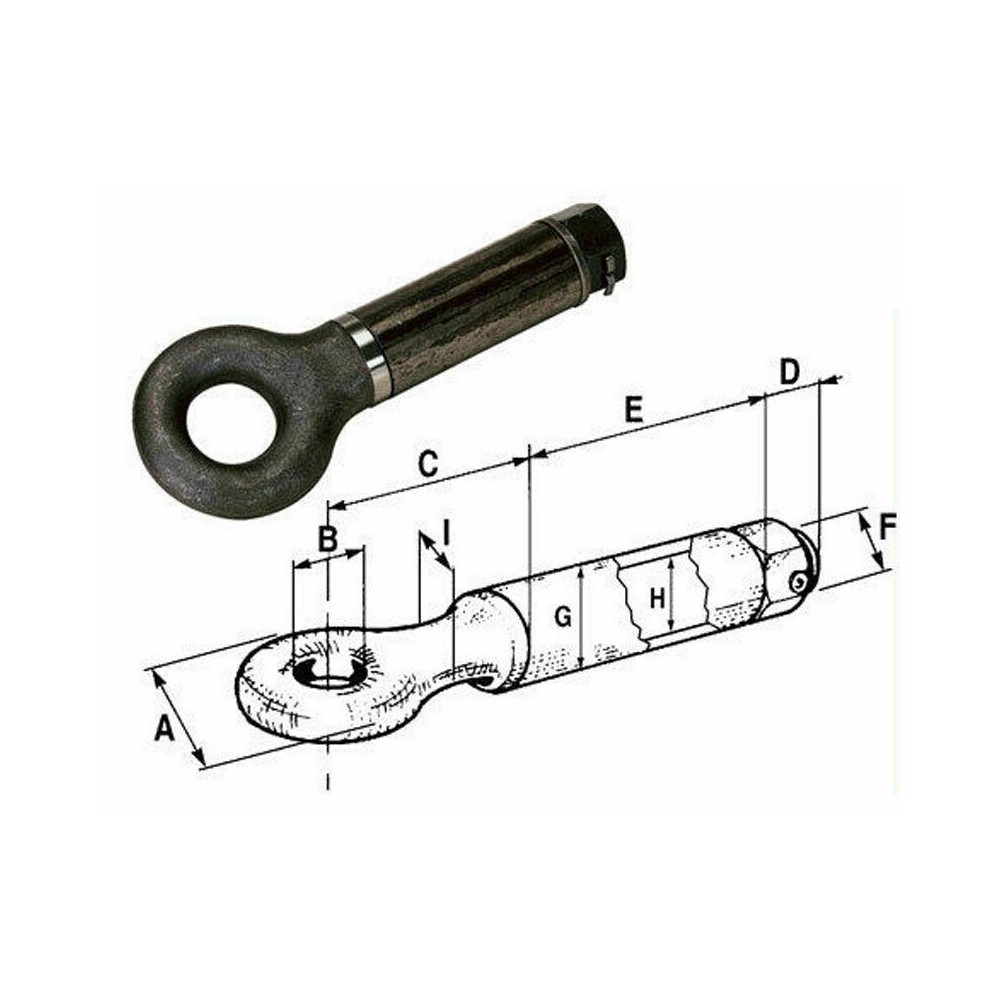 OCCHIONE GIREVOLE NON OMOLOGATO PER RIMORCHIO AGRICOLO PORTATA 3T