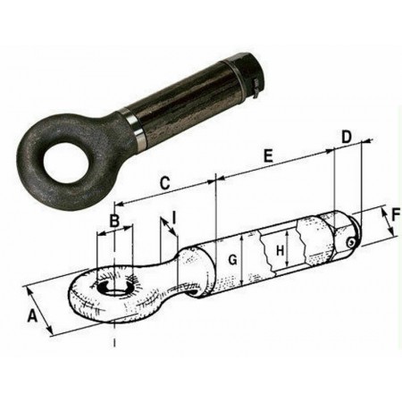 OCCHIONE GIREVOLE NON OMOLOGATO PER RIMORCHIO AGRICOLO PORTATA 3T
