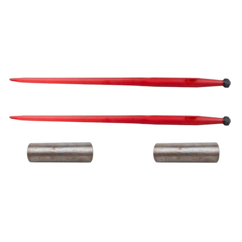 COPPIA PUNTE FORCHE 36X1400 PER FIENO ROTOBALLE COMPLETE DI BOCCOLE