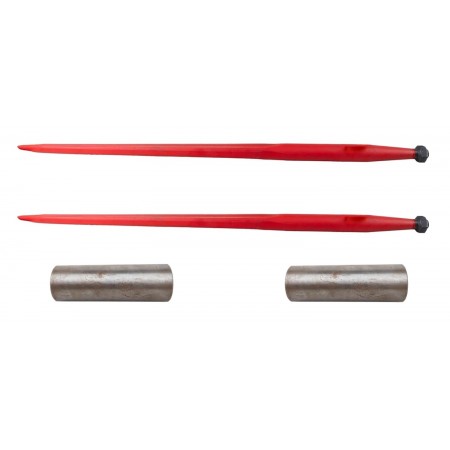 COPPIA PUNTE FORCHE 36X1400 PER FIENO ROTOBALLE COMPLETE DI BOCCOLE