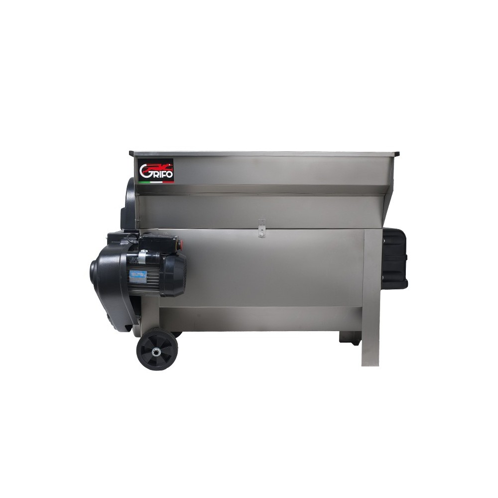 DIRASPATRICE UVA ELETTRICA GRIFO IN ACCIAIO INOX CON POMPA APRIBILE 2HP
