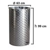 CONTENITORE IN ACCIAIO INOX 300 LT PER VINO CON GALLEGGIANTE AD OLIO E RUBINETTO