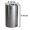 CONTENITORE IN ACCIAIO INOX 150 LT PER VINO CON GALLEGGIANTE AD OLIO E RUBINETTO