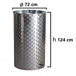 CONTENITORE IN ACCIAIO INOX 500 LT PER