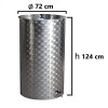 CONTENITORE IN ACCIAIO INOX 500 LT PER VINO CON GALLEGGIANTE AD OLIO E RUBINETTO