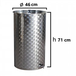 CONTENITORE IN ACCIAIO INOX PER VINO 100