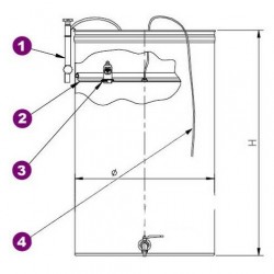 CONTENITORE IN ACCIAIO INOX PER VINO 300