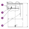 CONTENITORE IN ACCIAIO INOX PER VINO 300 LT CON GALLEGGIANTE AD ARIA E RUBINETTO