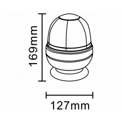 GIROFARO LAMPEGGIANTE ALOGENO 12 V CON BASE MAGNETICA PROFESSIONALE