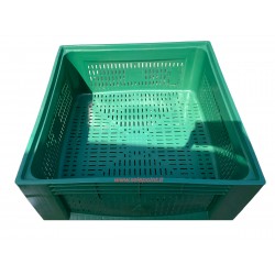 CASSONE BINS IN PLASTICA 104X104X60H FORATO PER RACCOLTA OLIVE MELONI ORTAGGI