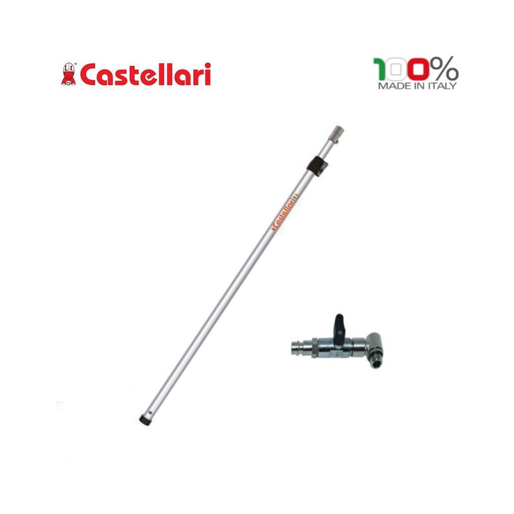 ASTA PNEUMATICA TELESCOPICA CASTELLARI ALLUMINIO 200-340 CM CON RUBINETTO