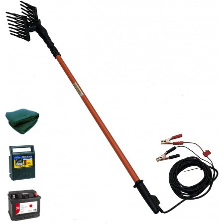 KIT SPIDER ABBACCHIATORE ELETTRICO  A BATTERIA ASTA 210-300 CM RACCOLTA OLIVE