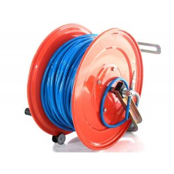 AVVOLGITUBO ARIA PNEUMATICO CON 50 MT DI TUBO PER MOTOCOMPRESSORE CON FRENO