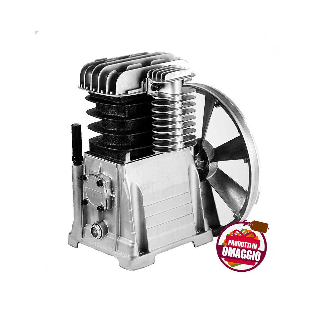 TESTATA GRUPPO POMPANTE COMPRESSORE 2 CILINDRI 615 L/MIN SPERONI ITALY