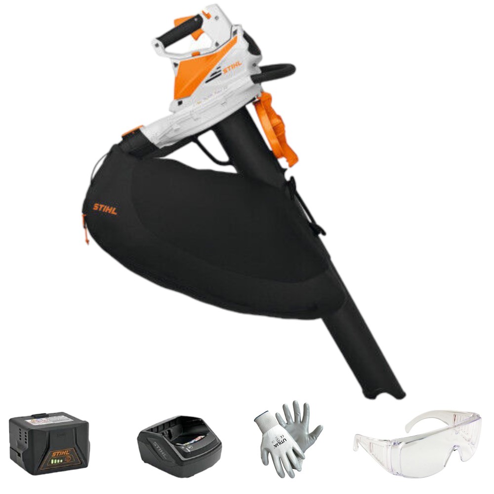 SOFFIATORE ASPIRATORE STIHL SHA 56 CON BATTERIA AK20 E CARICATORE AL 101