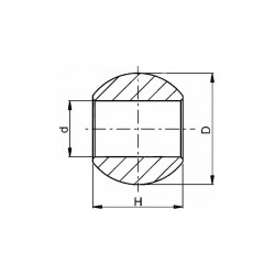 COPPIA ROTULE GANCI INFERIORI BOCCOLA DIAMETRO 56X45X22 SOLLEVATORE