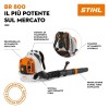 SOFFIATORE SPALLEGGIATO STIHL BR 800 PROFESSIONALE 79,9 CC PER GRANDI SUPERFICI