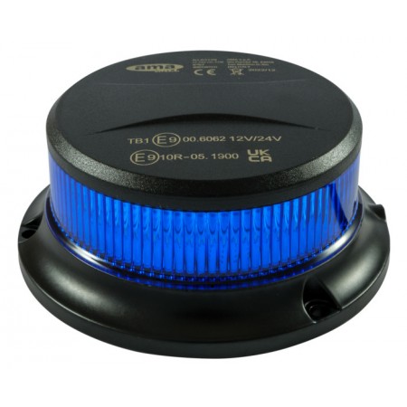 GIROFARO LED BLU 12/24V MAGNETICO AMA CAMION- TRATTORE- AUTO OMOLOGATO IP67