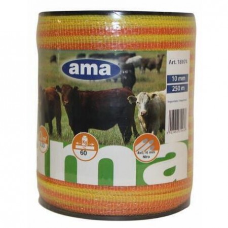 BANDA GIALLA/ARANCIO PER RECINZIONE ELETTRICA DA 250 METRI
