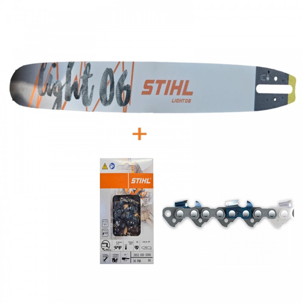 BARRA E CATENA ORIGINALE STIHL 45 CM 3/8 1,6 66 MAGLIE MOTOSEGA  391 362 400 462