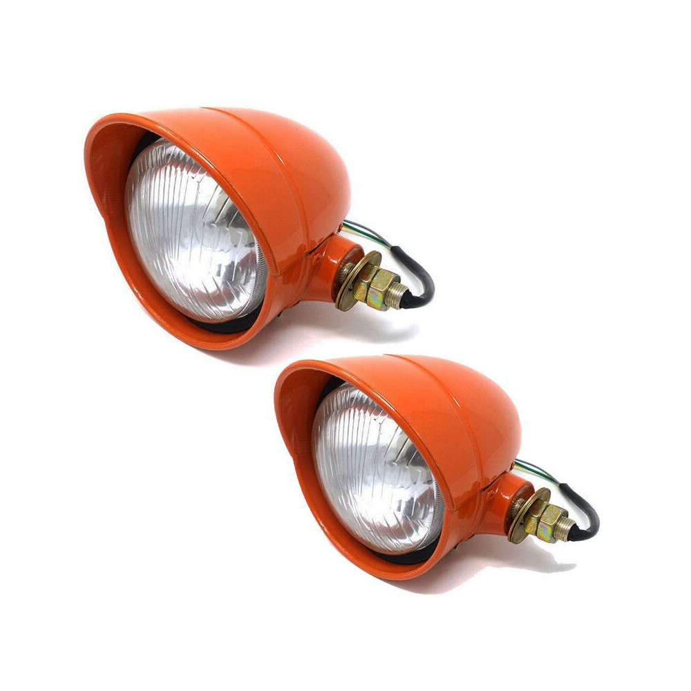 COPPIA FANALI FARO ANTERIORE TRATTORE FIAT SERIE ORO DX+SX 455-540- 605-640