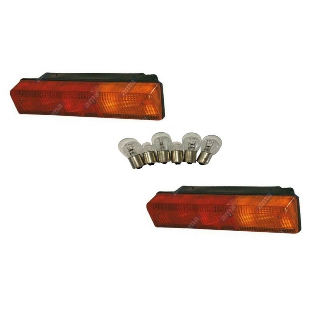 COPPIA FANALI DX-SX CON LAMPADINE TRATTORE FIAT LANDINI MASSEY FERGUSON