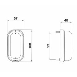 FANALE LATERALE FRECCIA ARANCIONE TRATTORE MACCHINE AGRICOLE MULETTO
