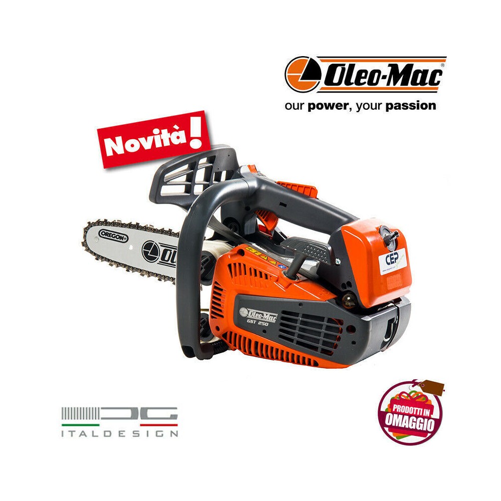 MOTOSEGA OLEO MAC GST 250 A SCOPPIO DA POTATURA PROFESSIONALE BARRA 25 CM 1/4