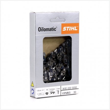 CATENA ORIGINALE STIHL PER MOTOSEGA 50 MAGLIE 3/8 1,1/ 35 CM COD 3610000050
