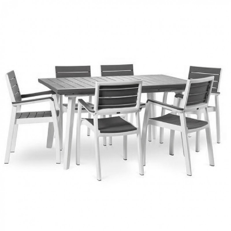 SET TAVOLO KETER HARMONY IN RESINA DA GIARDINO ESTENSIBILE 160-240